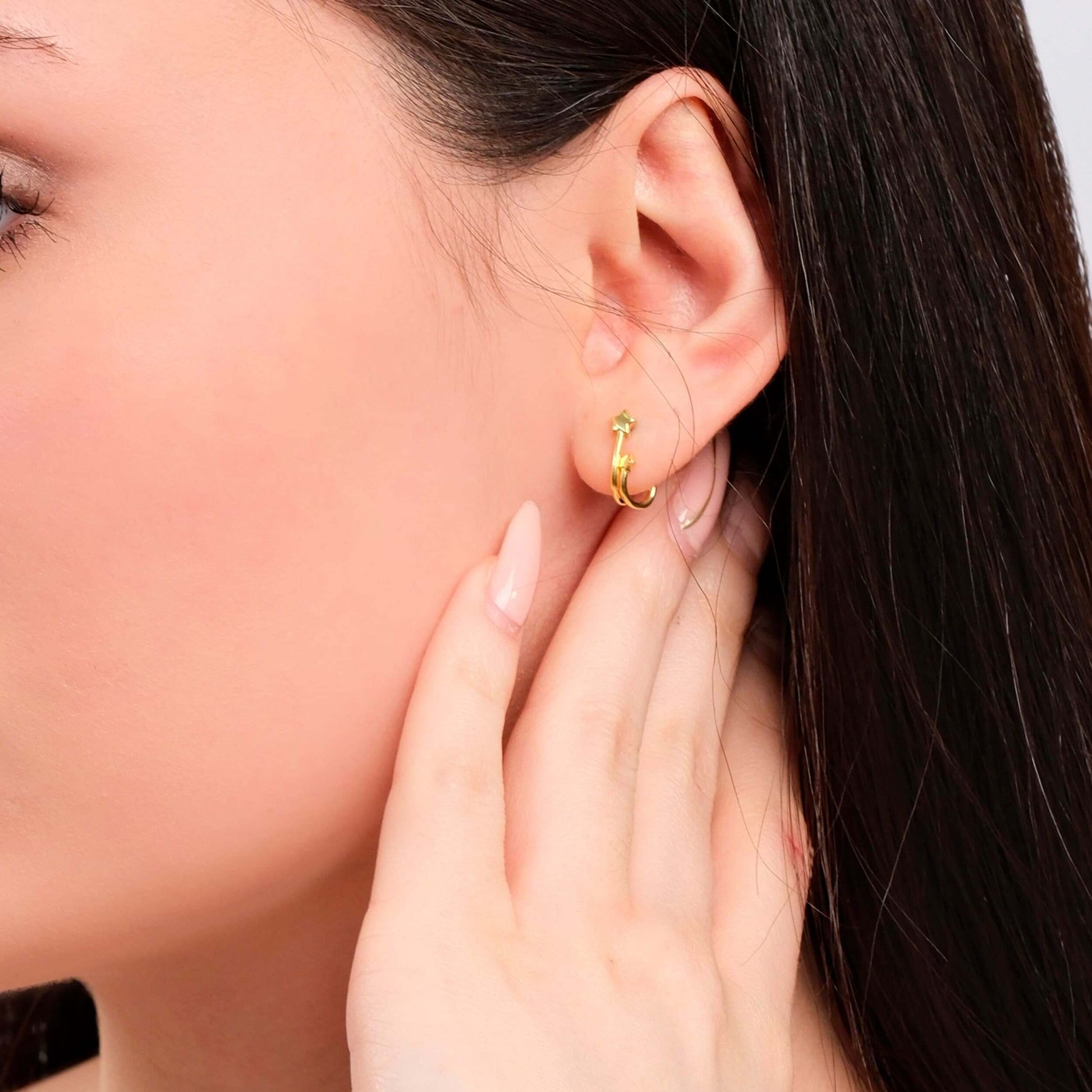 Star Stud Earrings| 14K Gold Vermeil - Mionza Jewelry-Gift for Mom, gold star earrings, gold stud earrings, mothers day gift, silver star earrings, star ear studs, star earring, star earring studs, star earrings, star earrings gold, star jewelry, star stud earrings, starburst earrings