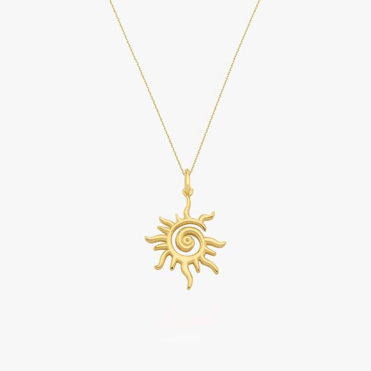 Sunburst Necklace Women | 14K Gold Vermeil - Mionza Jewelry-astrology necklace, galaxy necklace, gift for grandma, Gift for Mom, gold sun jewelry, mothers day gift, sun charm, sun necklace gold, sun necklace silver, sun pendant, sunburst charm, sunburst pendant, sunrise necklace