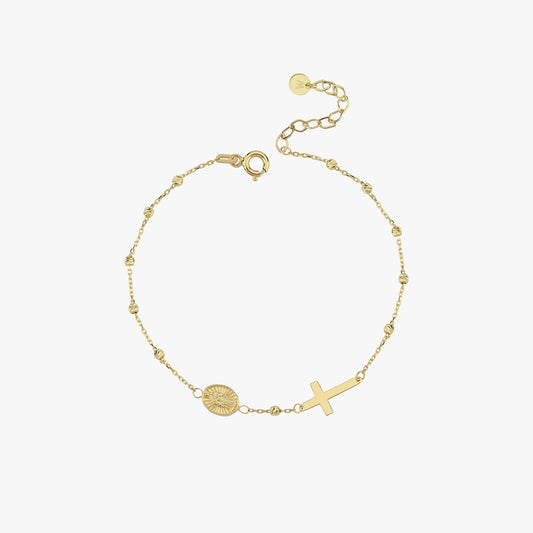 Gold Rosary Bracelet | 14K Solid Gold