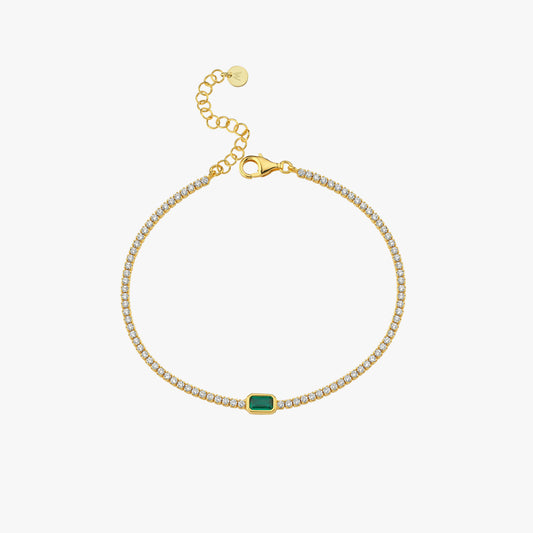 Emerald Bracelet | 18K Gold Vermeil