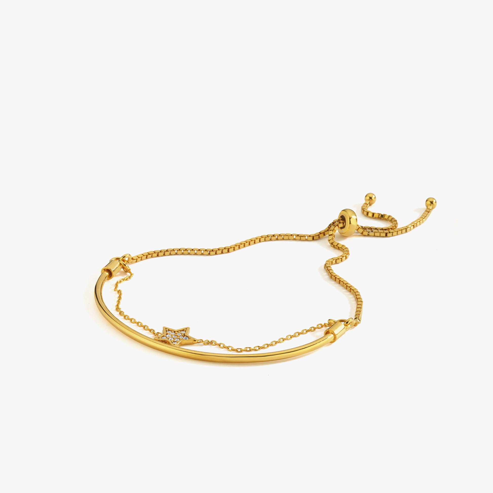 Sliding Adjustable Bracelet | 18K Gold Vermeil