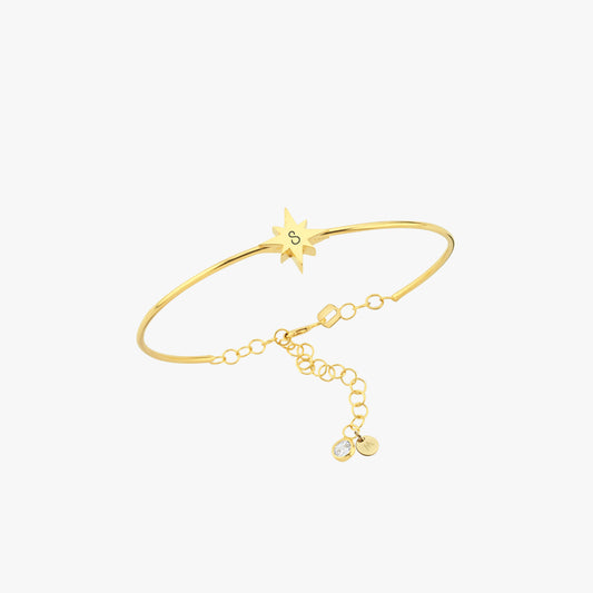 Custom Initial Cuff Bracelet | 18K Gold Vermeil