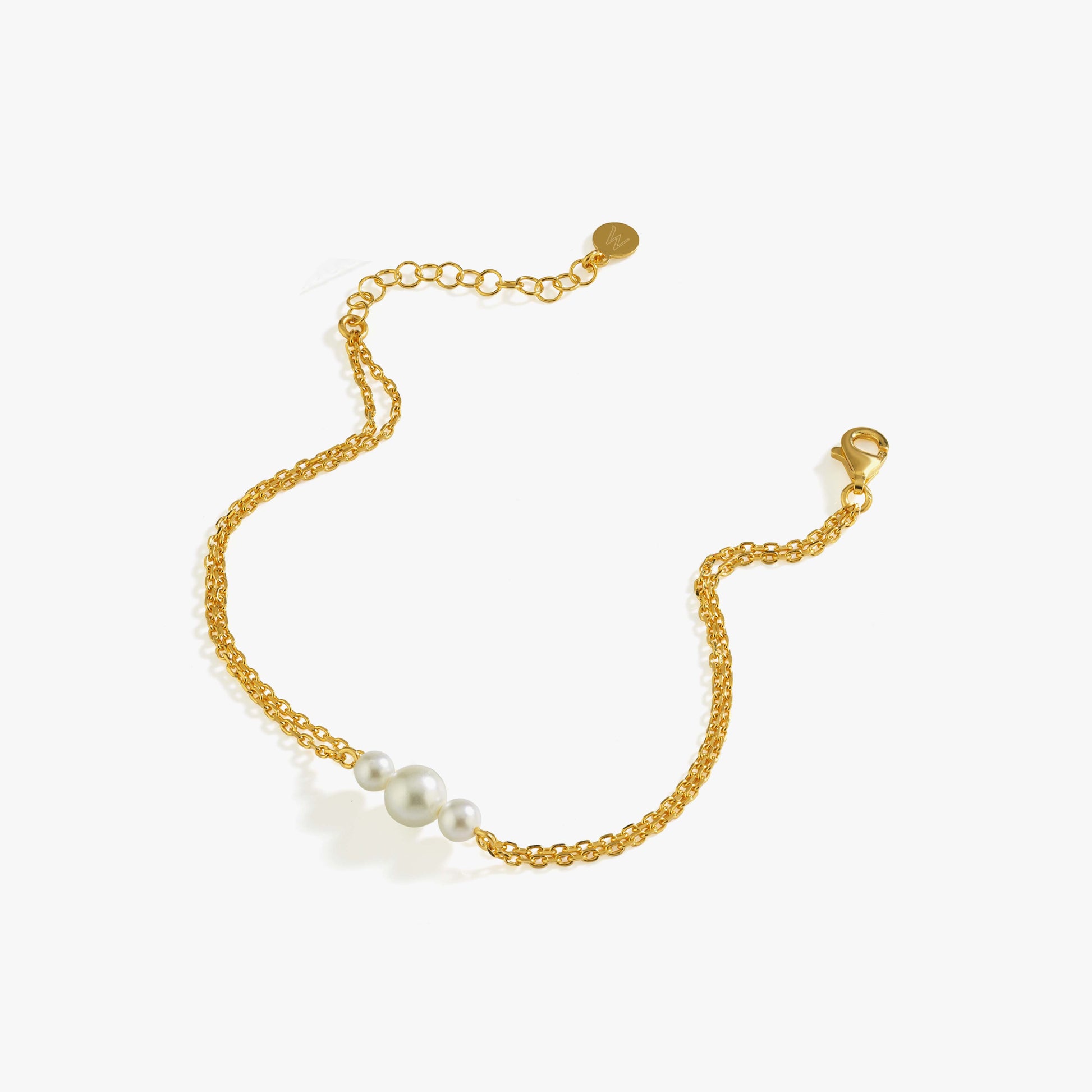 Three Pearl Bracelet | 18K Gold Vermeil