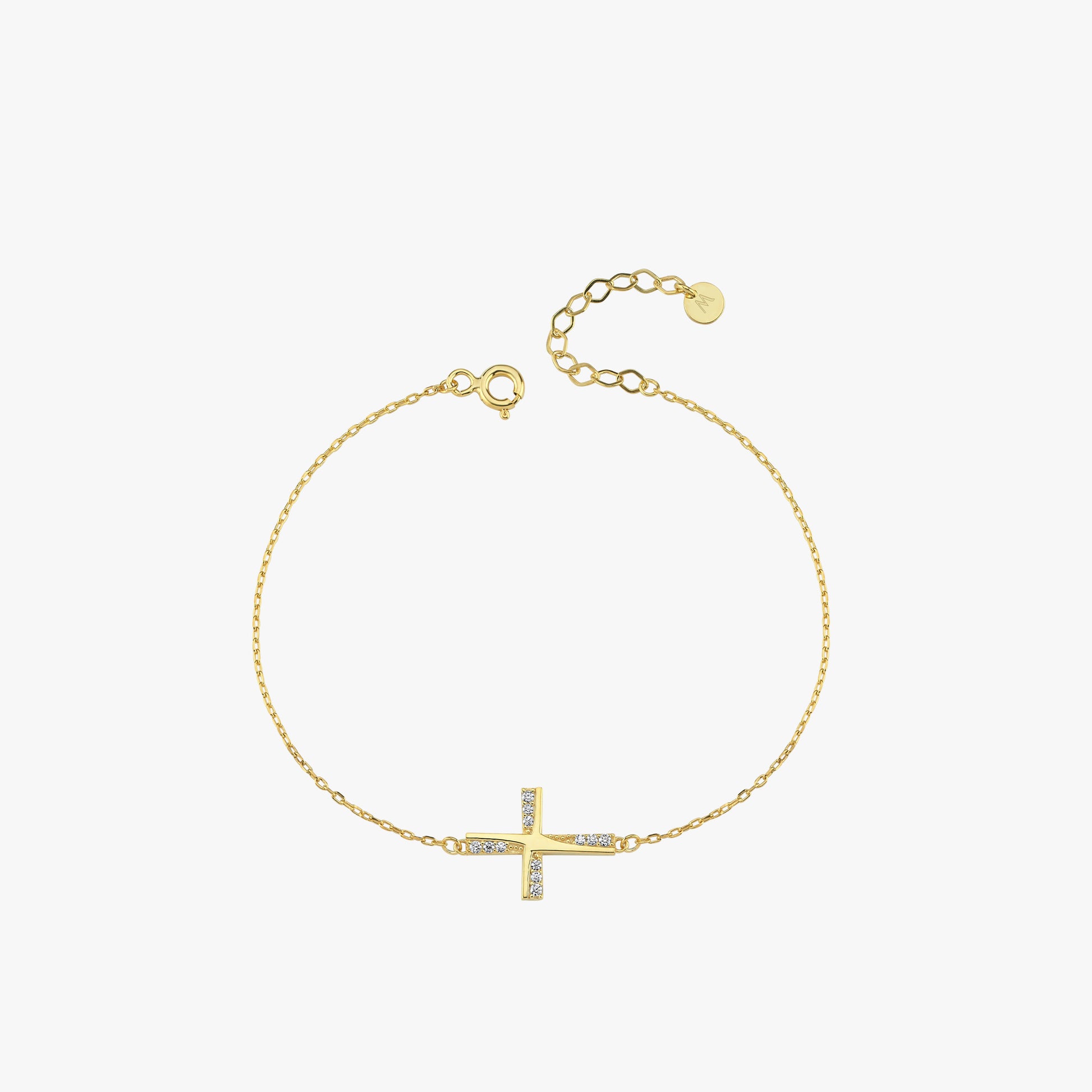 Dainty Cross Bracelet | 14K Gold Plated