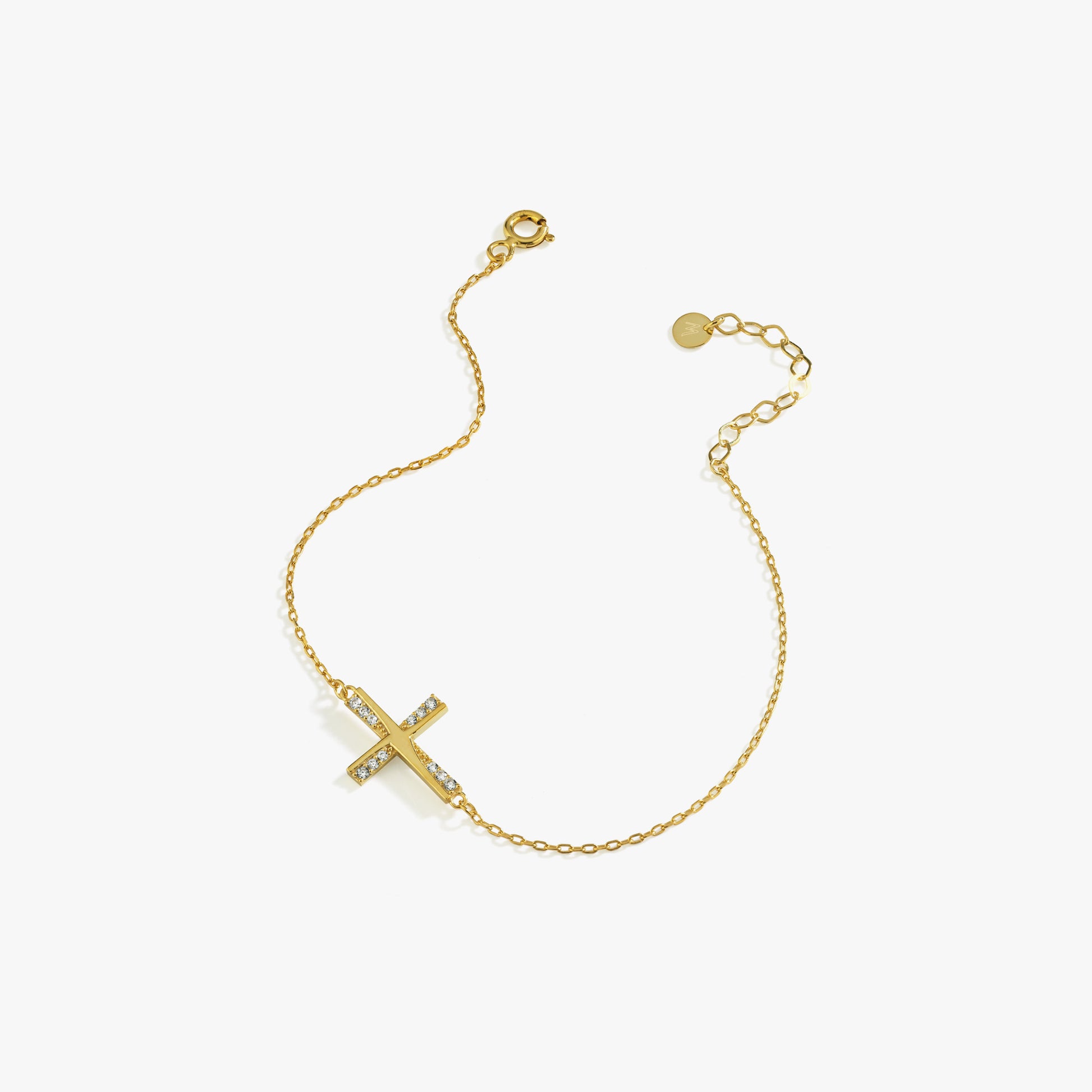 Dainty Cross Bracelet | 14K Gold Plated