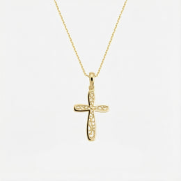Floral Cross Necklace