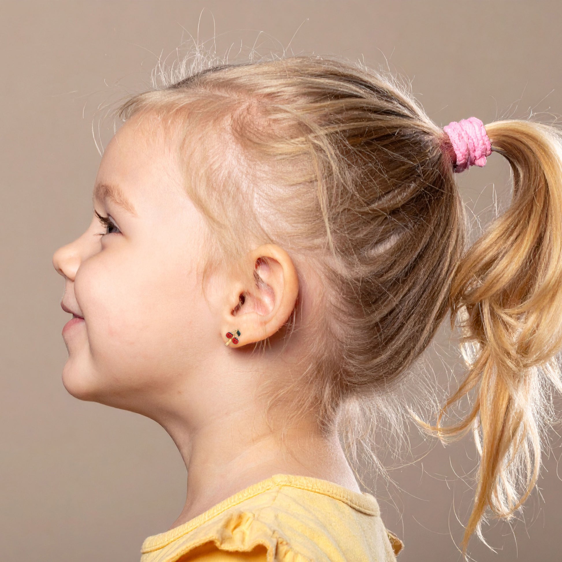 Cherry Earrings for Baby | 14K Solid Gold
