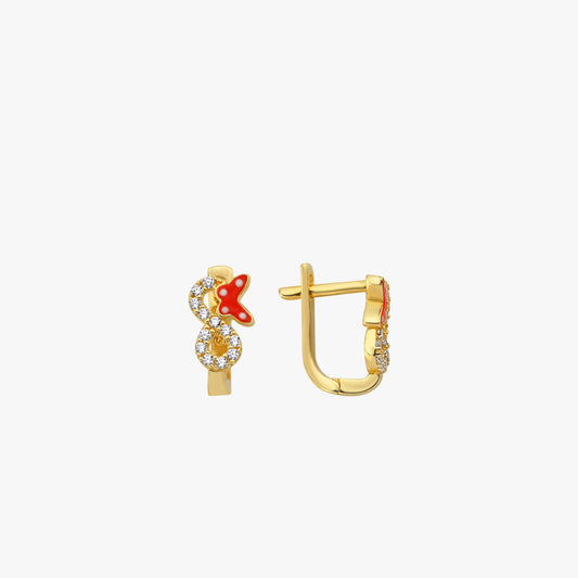 Children's Bow Earrings | 14K Solid Gold