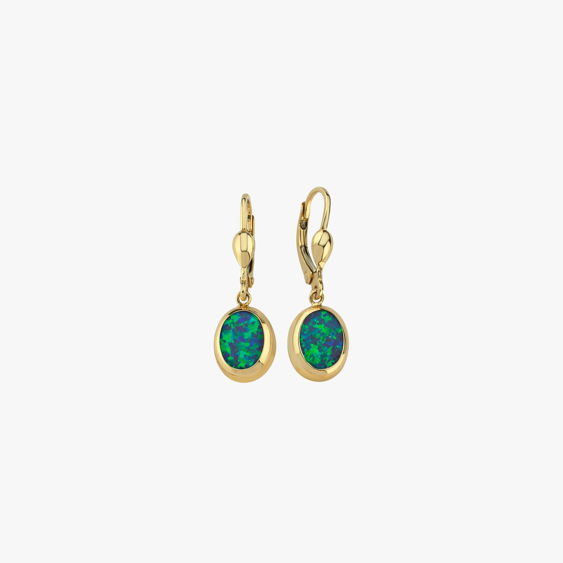 Dangle Opal Earrings | 14K Solid Gold