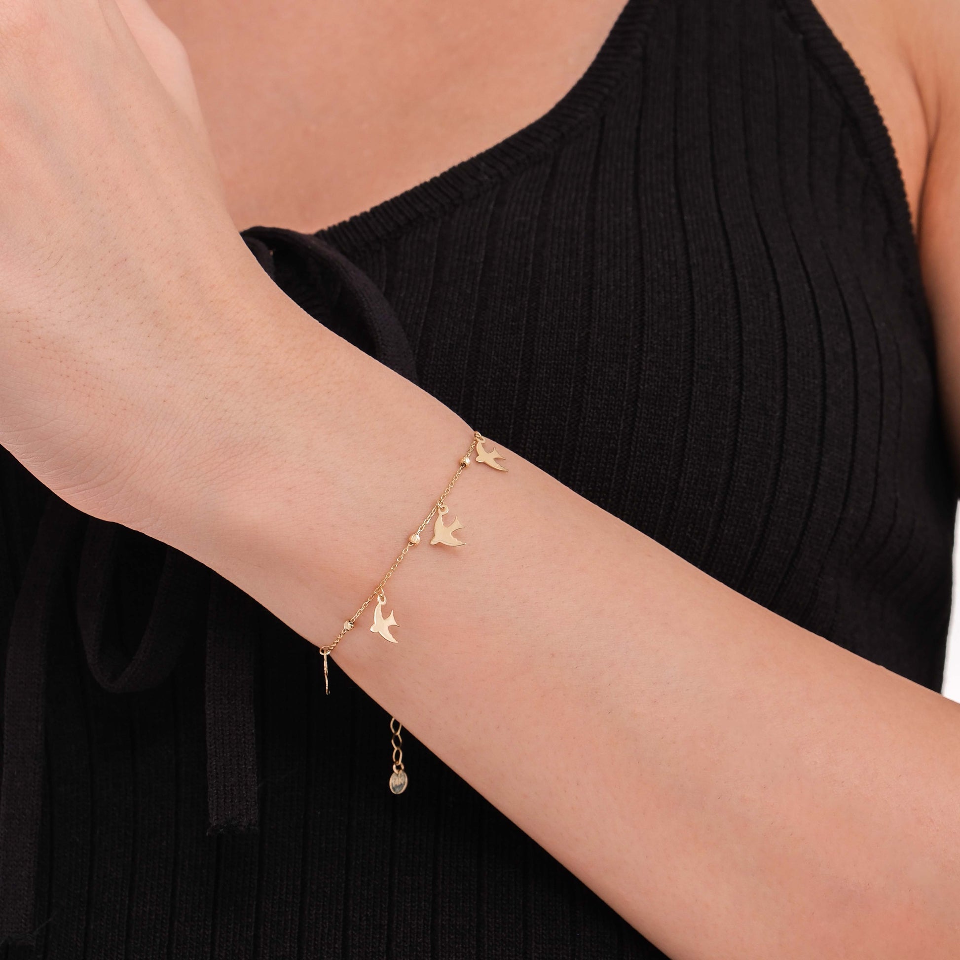 Dove Gold Bracelet | 14K Solid Gold