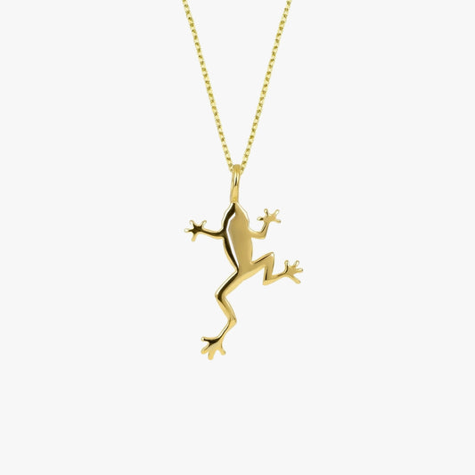 Frog Necklace | 14K Solid Gold