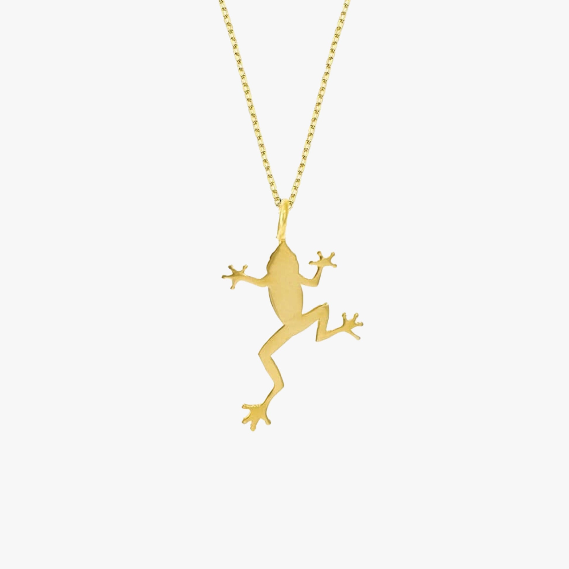 Frog Necklace | 14K Solid Gold