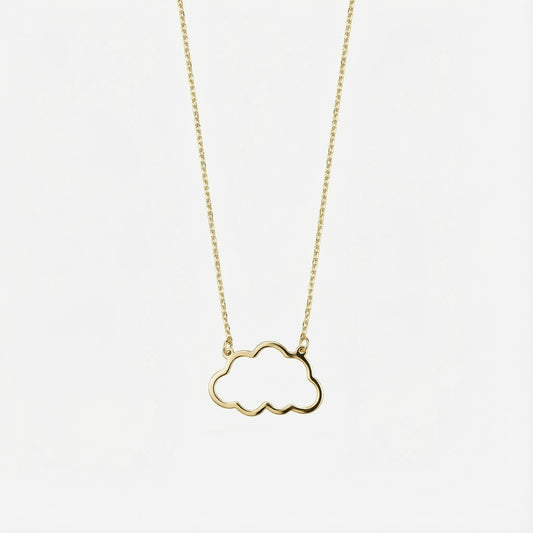 Cloud Necklace | 14K Solid Gold