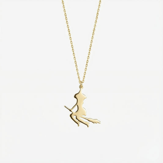 Witch Necklace | 14K Solid Gold