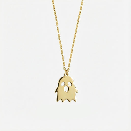 Gold Ghost Necklace | 14K Solid Gold