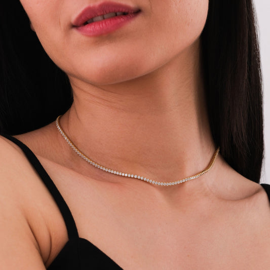 Tennis Necklace | 18K Gold Vermeil