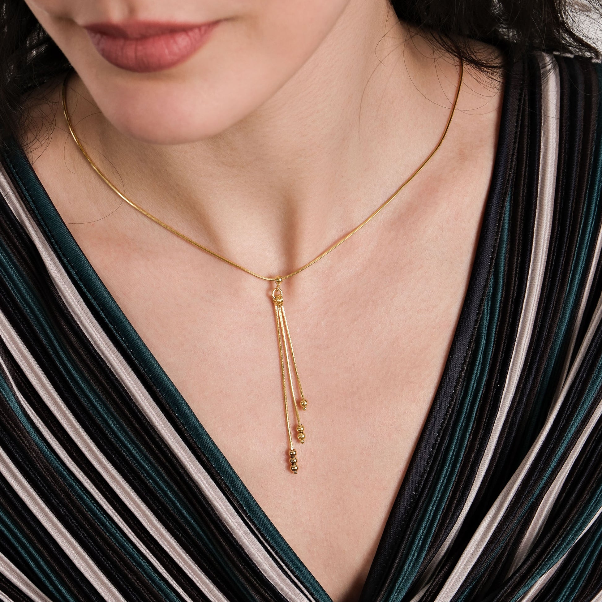 Lariat Y Necklace | 18K Gold Vermeil