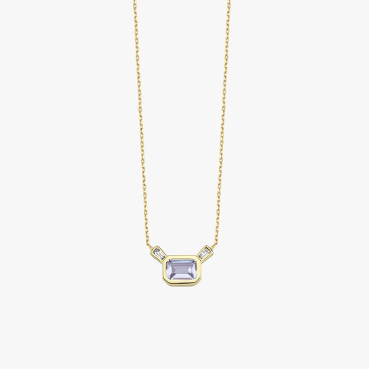 Baguette Cut Necklace | 14K Solid Gold