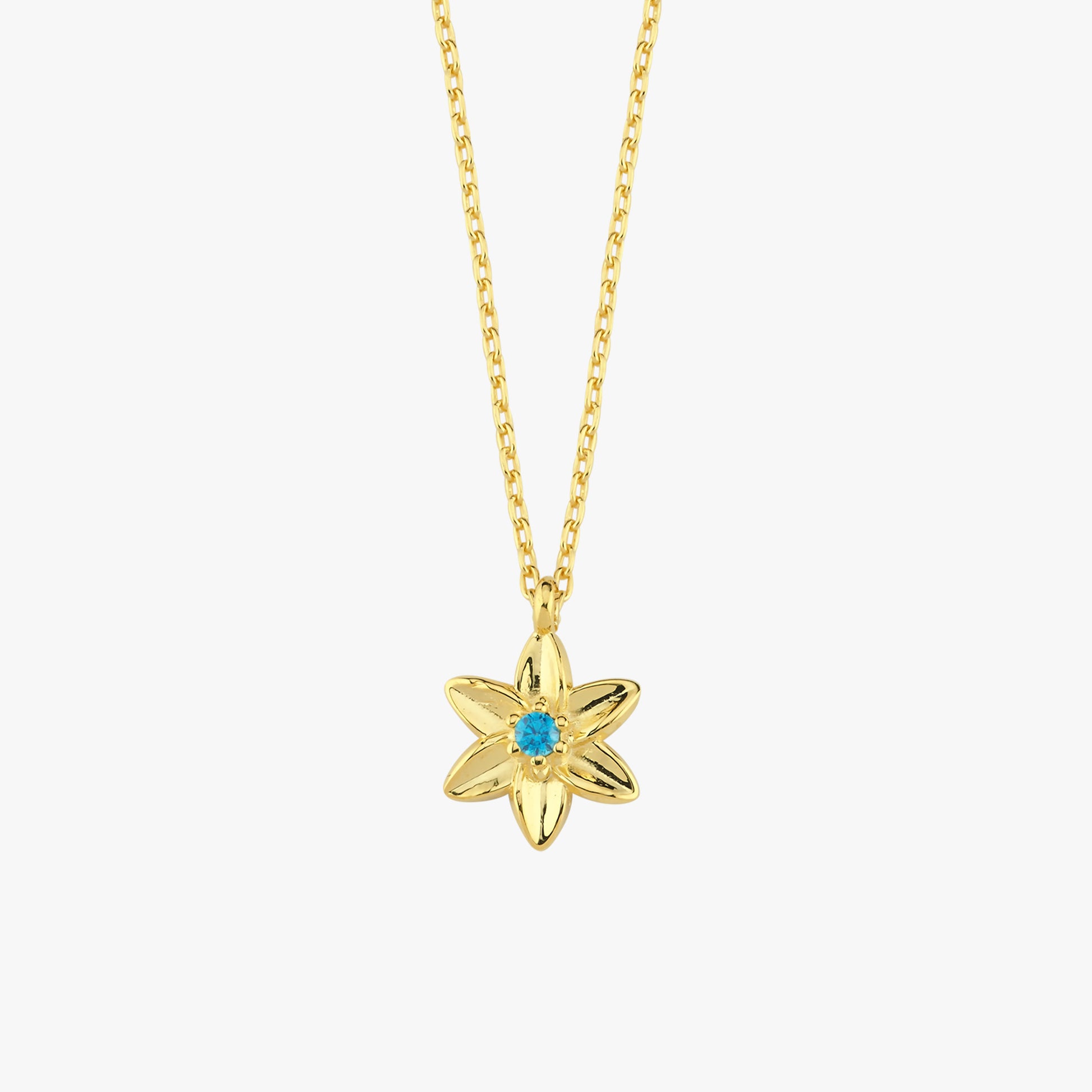 December Birth Flower Necklace | 18K Gold Vermeil