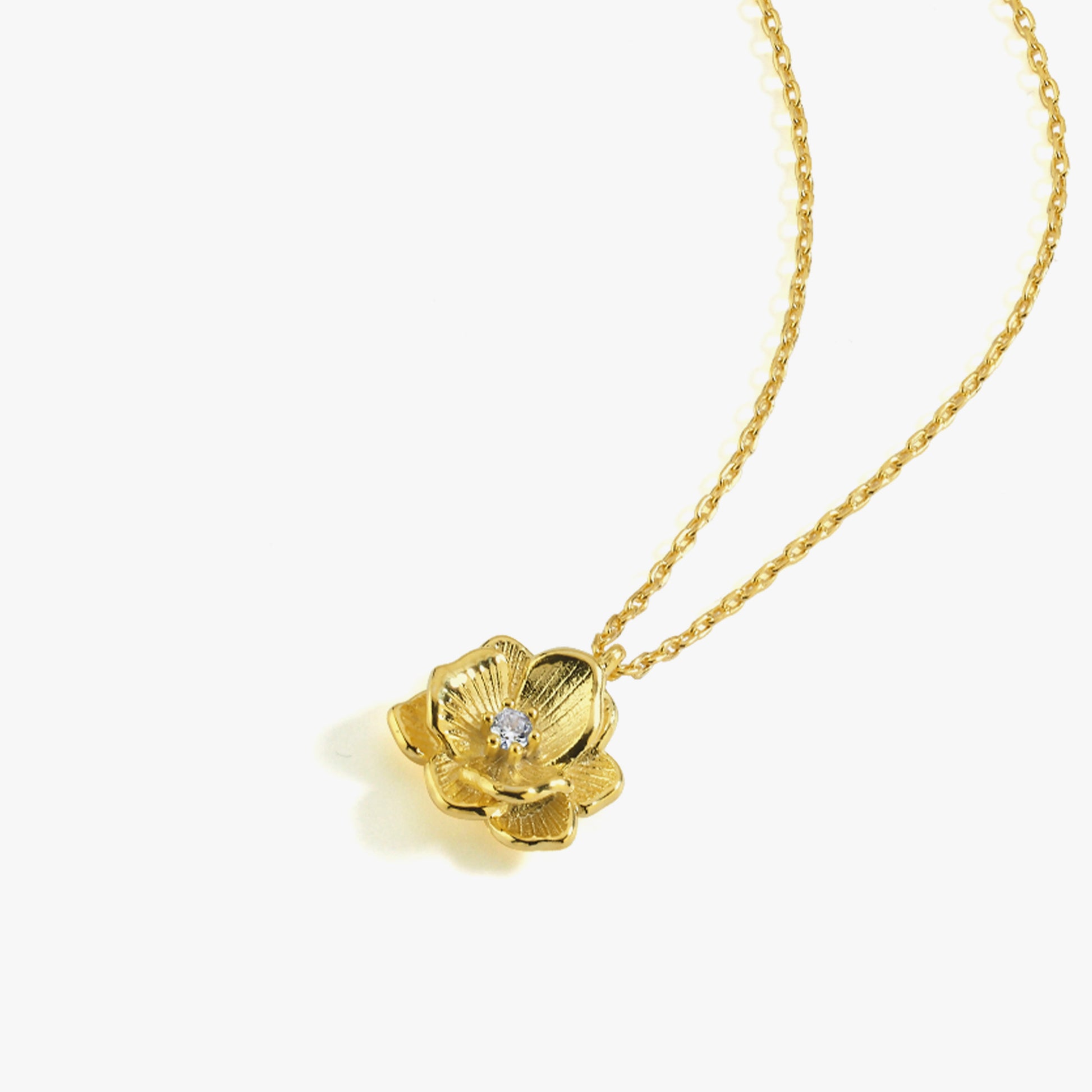 September Birth Flower Necklace | 18K Gold Vermeil