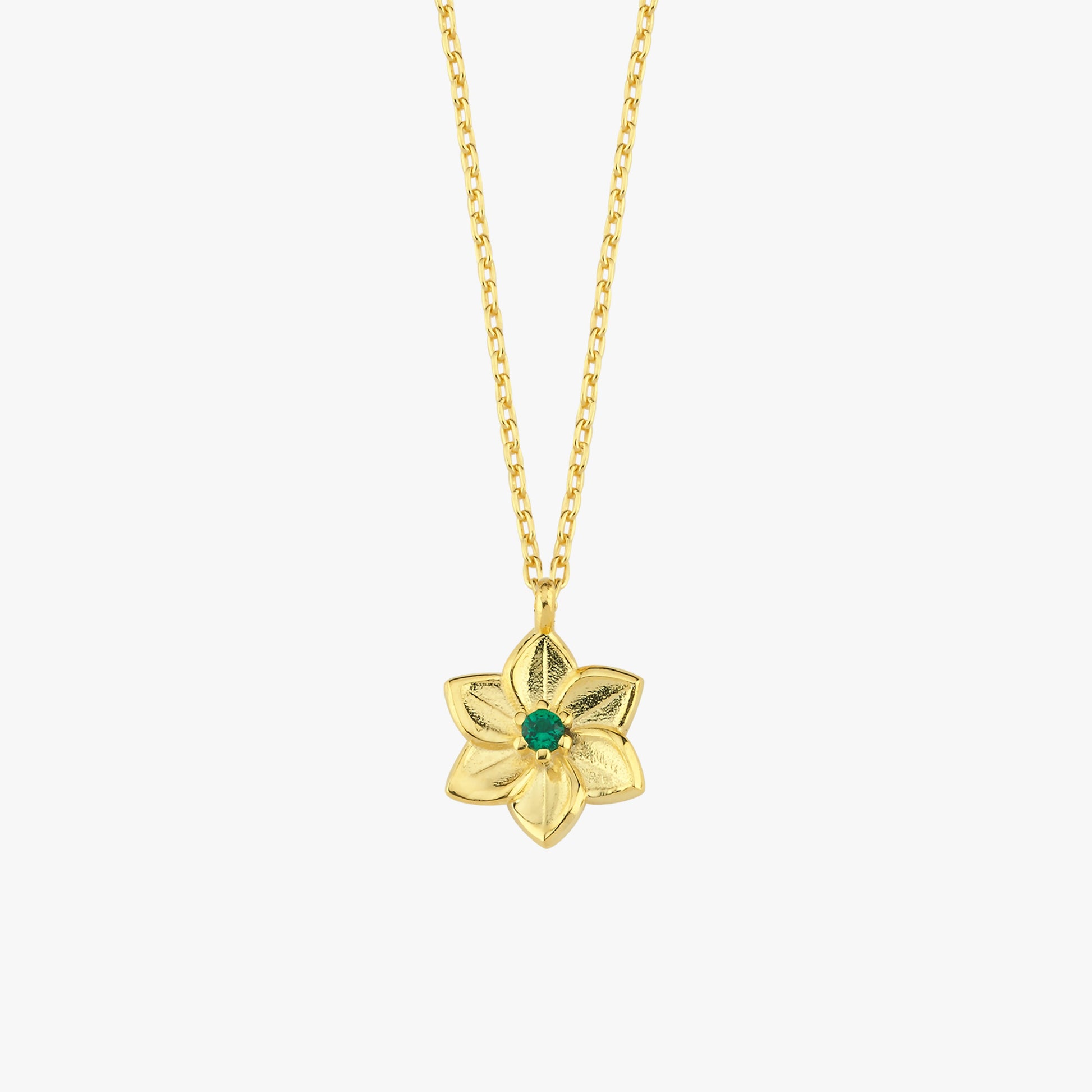 May Birth Stone Necklace | 18K Gold Vermeil
