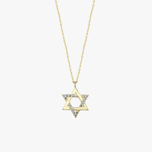 Star of David Necklace | 14K Solid Gold
