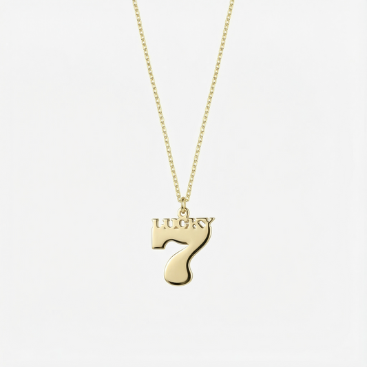 Lucky Seven Necklace | 14K Solid Gold