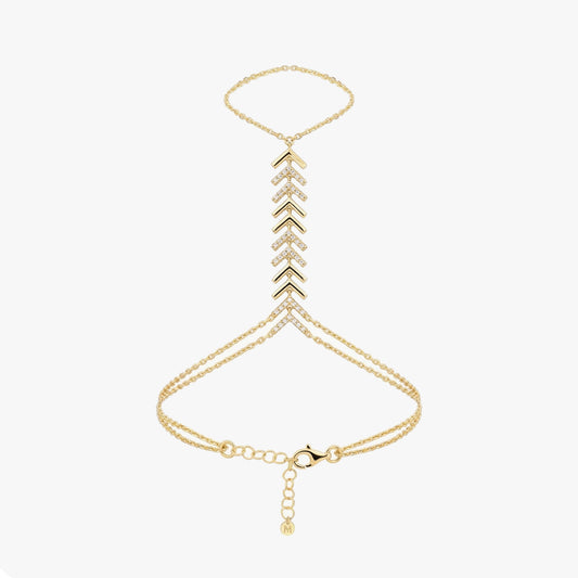 Hand Chain Bracelet | 18K Gold Vermeil