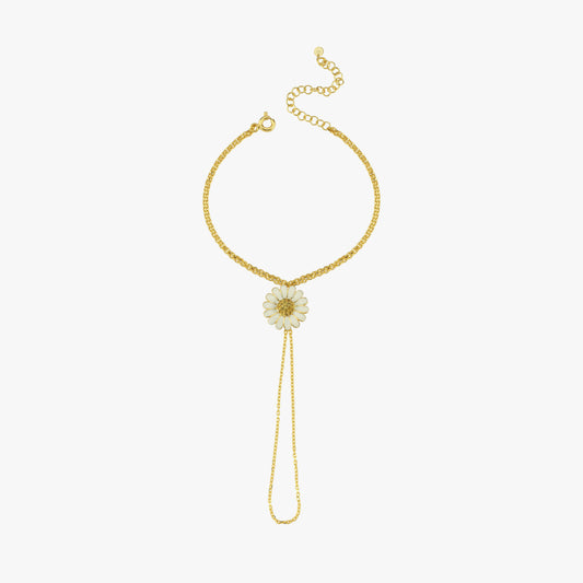Daisy Hand Chain Bracelet | 18K Gold Vermeil