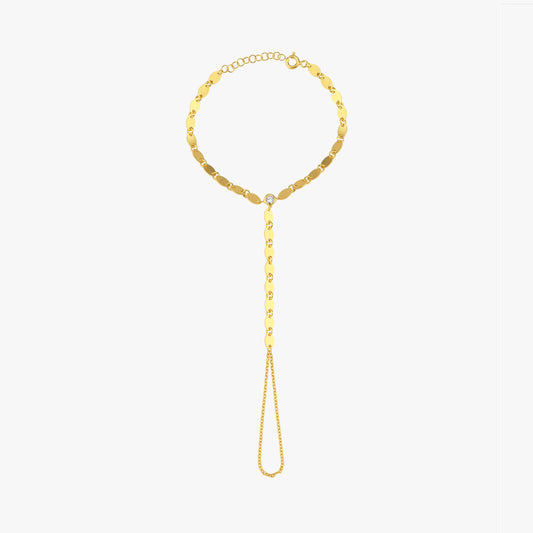 Coin Hand Chain Bracelet | 18K Gold Vermeil