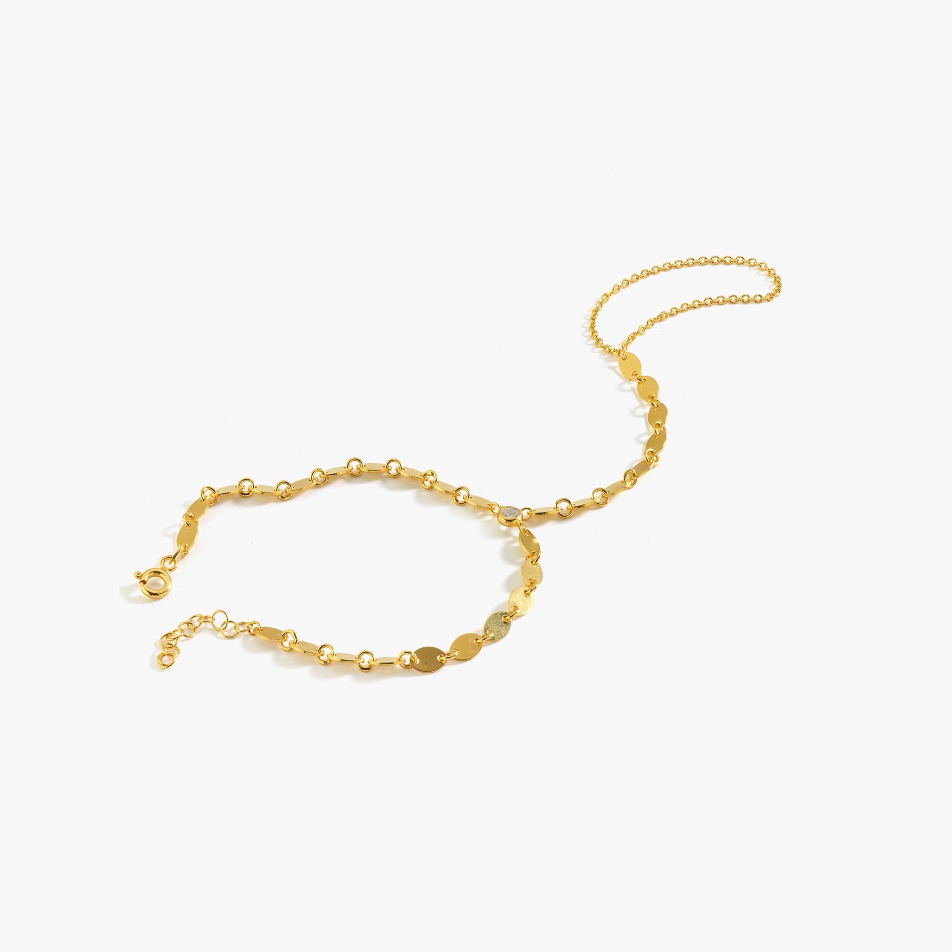 Coin Hand Chain Bracelet | 18K Gold Vermeil