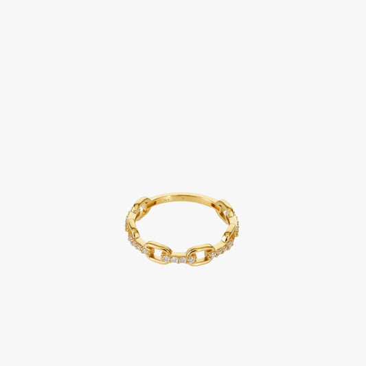 Chain Ring | 14K Solid Gold