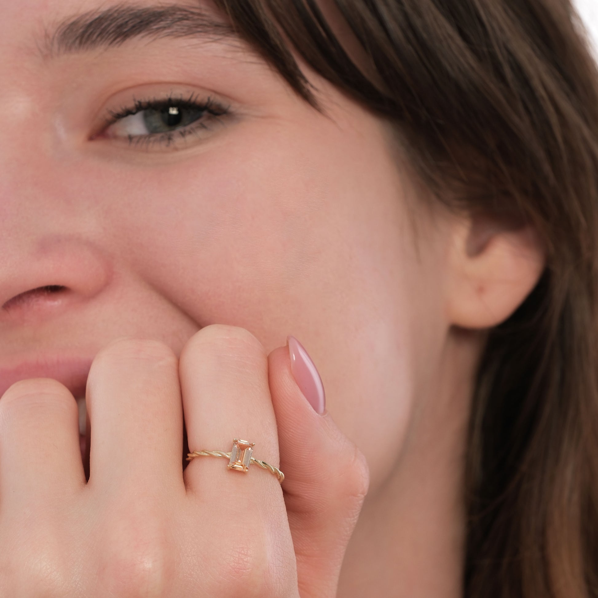 Morganite Ring | 14K Solid Gold