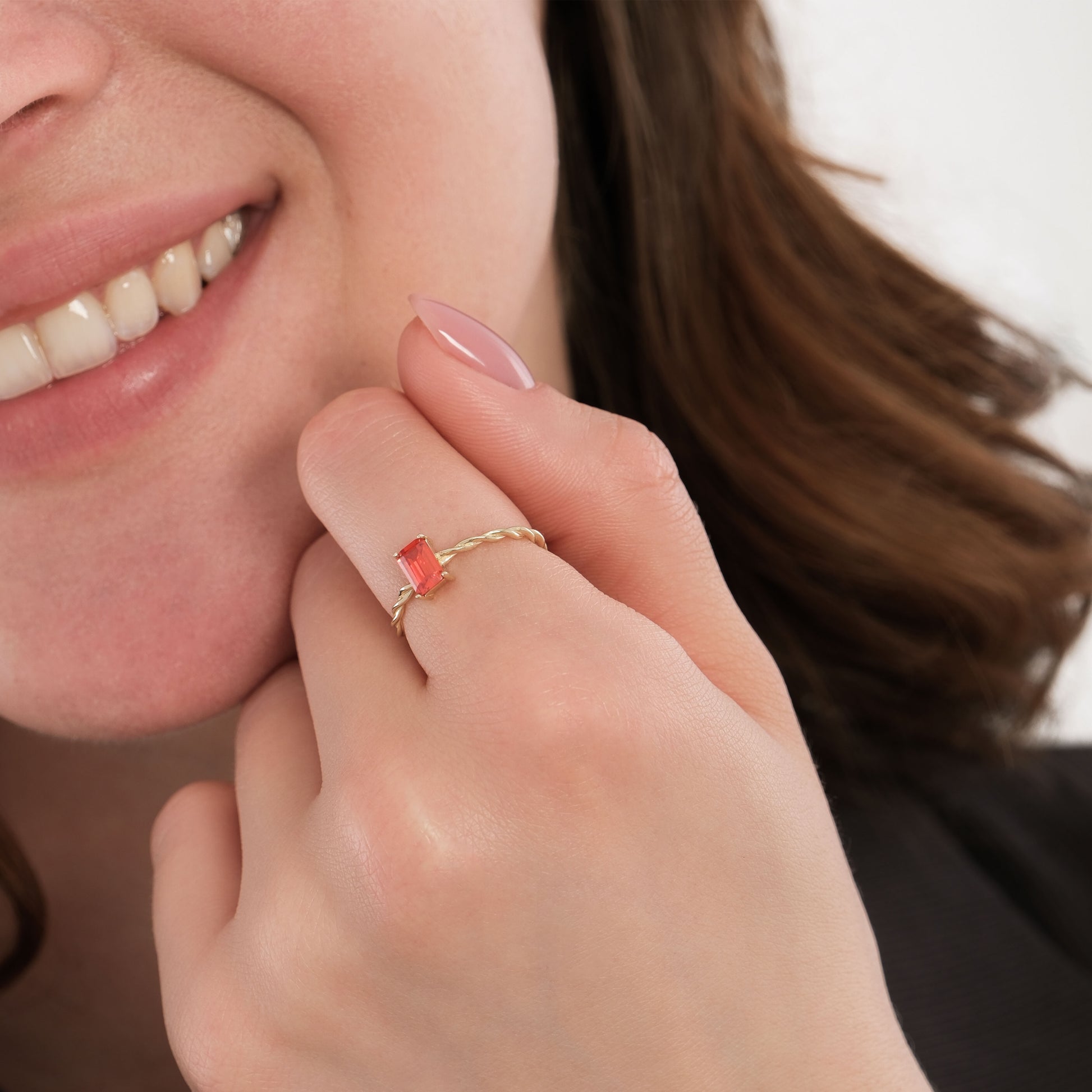Orange Ring | 14K Solid Gold