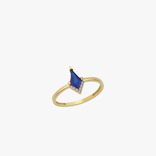 Blue Sapphire Ring | 14K Solid Gold