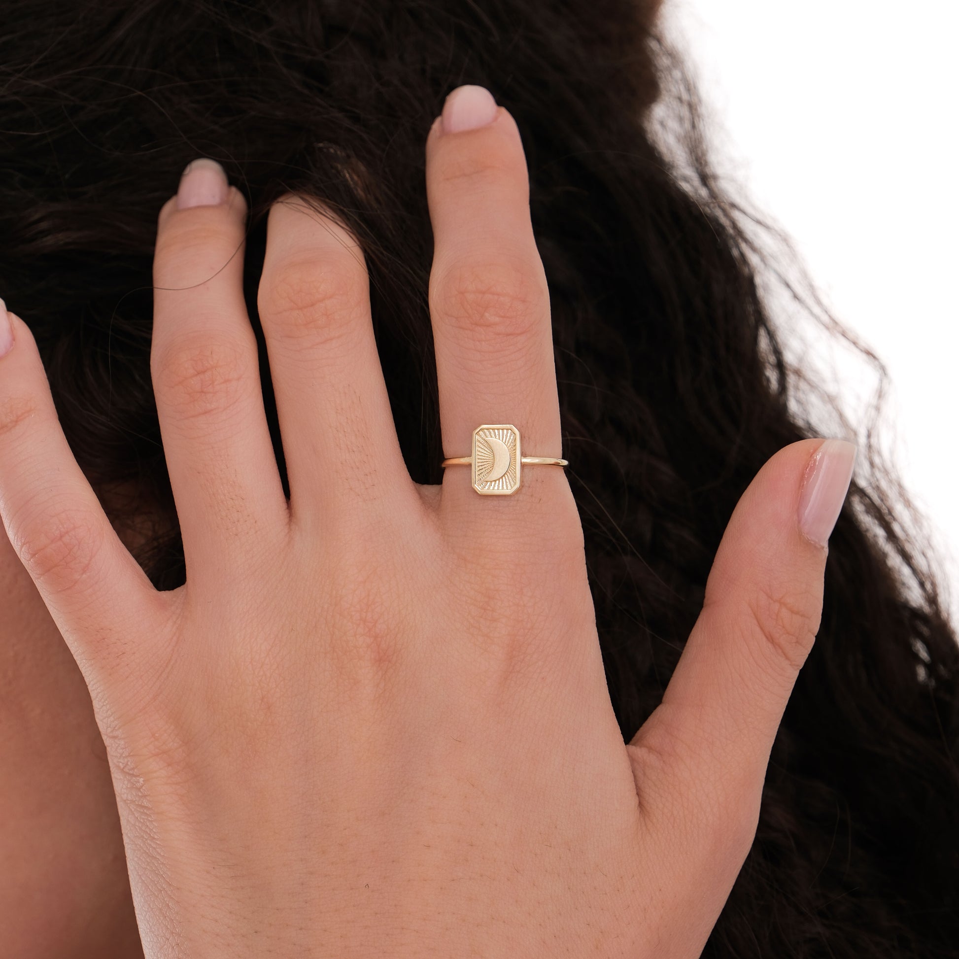 Sun and Moon Ring | 14K Solid Gold