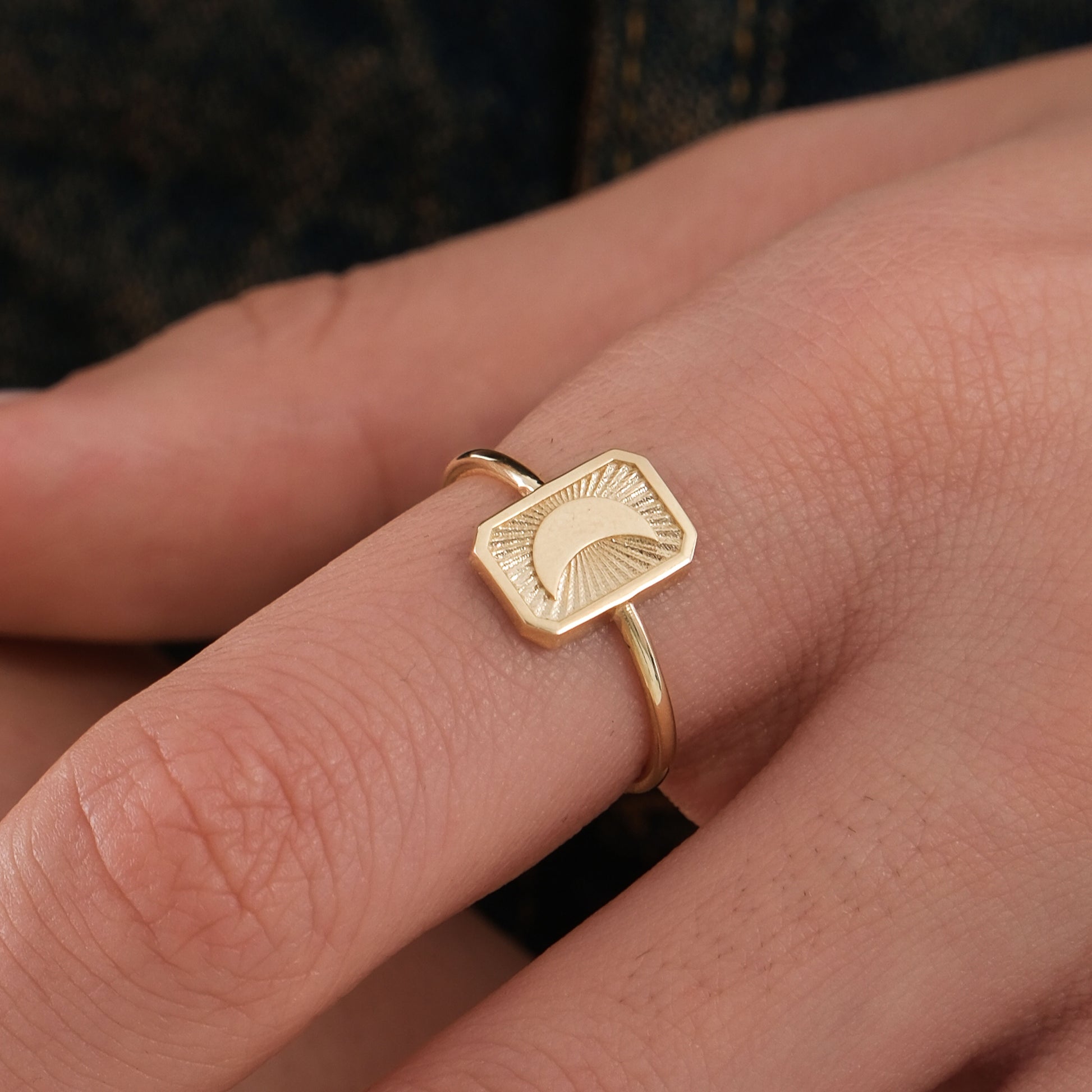 Sun and Moon Ring | 14K Solid Gold