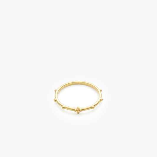 Beaded Ring | 14K Solid Gold