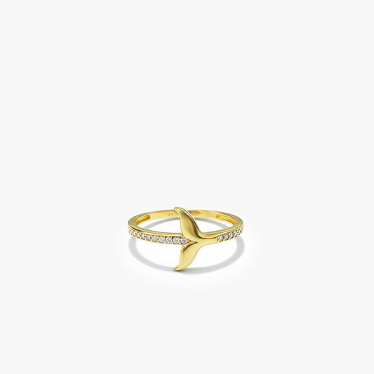 Mermaid Tail Ring | 14K Solid Gold