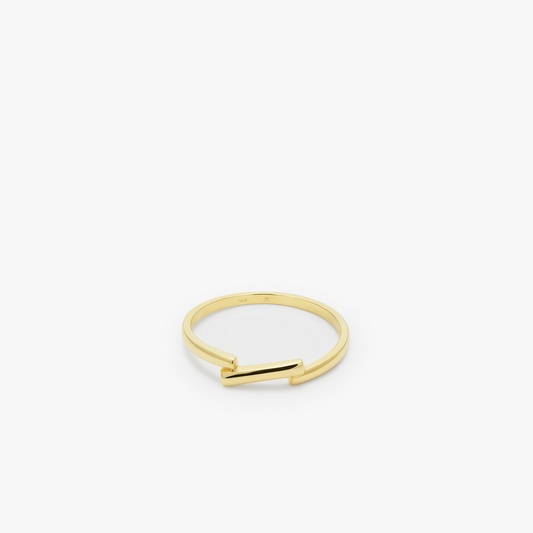 Bar Ring | 14K Solid Gold