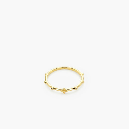 Beaded Ring | 14K Solid Gold