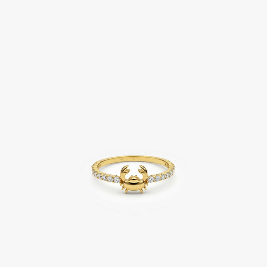 Crab Ring | 14K Solid Gold