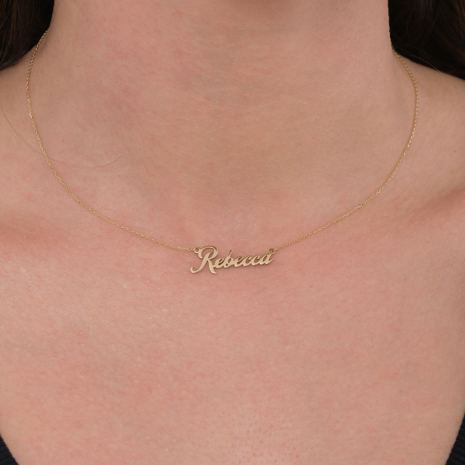 Name Necklace | 14K Solid Gold