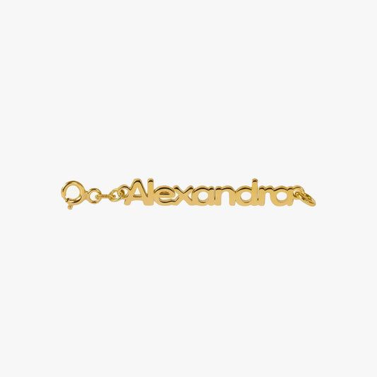 Personalized Name Tag Necklace Extender | 14K Solid Gold