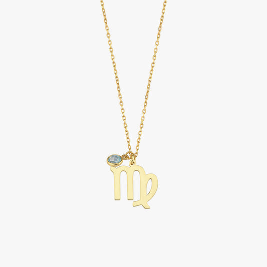 Zodiac Sign Necklace | 14K Solid Gold