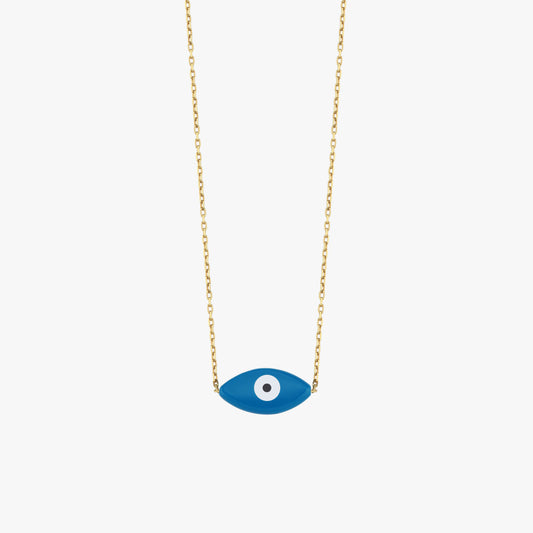 Evil Eye Opal Necklace | 14K Solid Gold