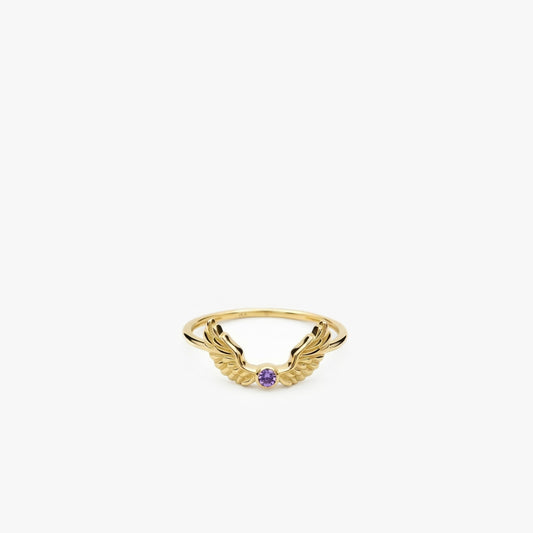Guardian Angel Ring | 14K Solid Gold