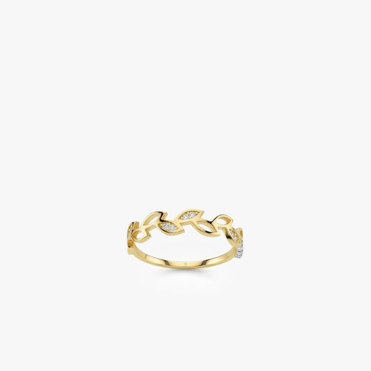 Laurel Leaf Ring | 14K Solid Gold