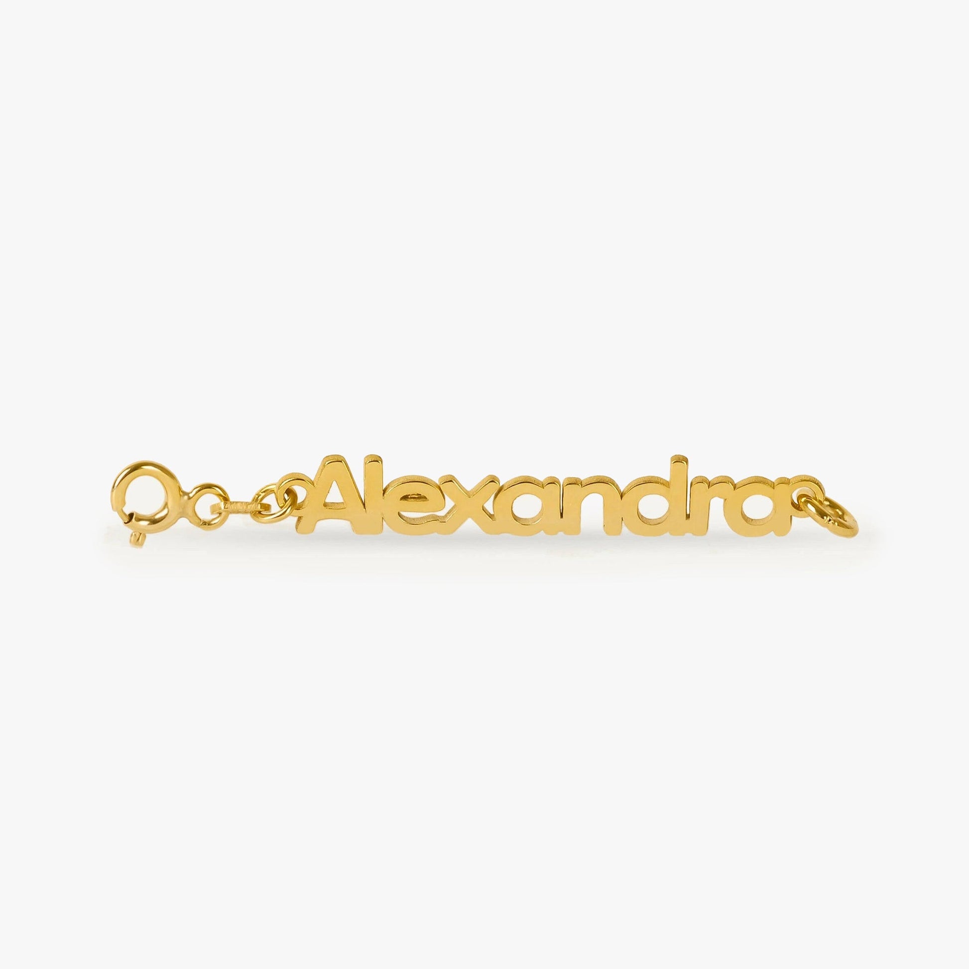 Personalized Name Tag Necklace Extender | 14K Solid Gold - Mionza Jewelry-add on bar tag charm, Chain extender tag, custom engrave charm, extender adjustable, extender bar tag, extender bracelet, extender chain, extender necklace, gold personalized necklace, inch extender, make bracelet longer, make necklace longer, necklace extend, personalized necklace, removable extender