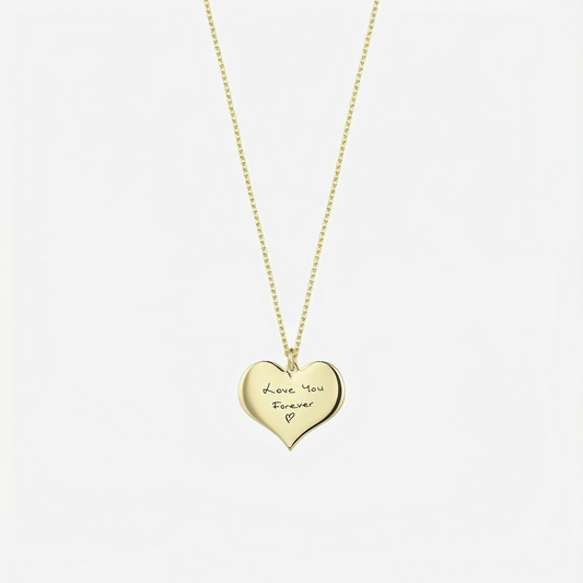 Personalized Heart Necklace | 14K Solid Gold